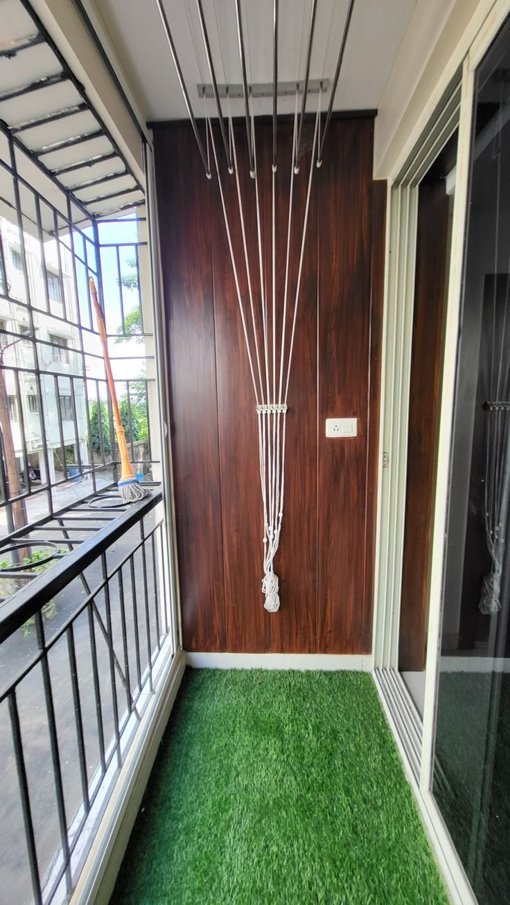 Cloth Hanger + Grill Combo Makeover — Cloth Hangers project by Jhansi in Kondapur, Hyderabad